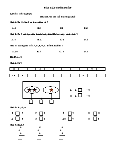 Bài tập cuối tuần lớp 1