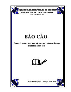 Bìa Báo Cáo Tổng Kết Công Tác Đội Và Phong Trào Thiếu Nhi Năm Học: 2009-2010