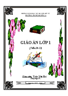 Bìa Giáo Án Lớp 1 ( Tuần 10-11)