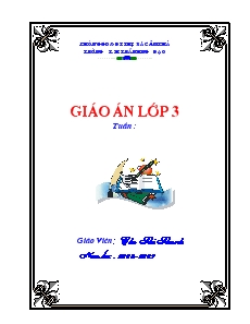 Bìa Giáo Án Lớp 3