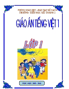 Bìa Giáo Án Tiếng Việt 1