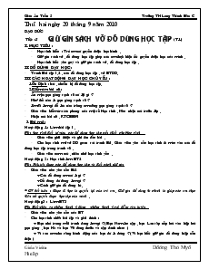 Giáo Án Buổi Chiều Lớp 1 Và Lớp 2 - Tuần 5 - Dương Thị Mỹ Hiệp - Trường TH Long Thành Bắc C