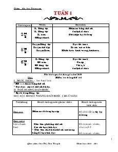 Giáo án Lớp 1 - Tuần 1 - Cao Thị Tân Huyền - Trường Tiểu Học Tràng Sơn
