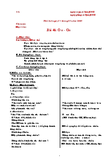 Giáo án Lớp 1 - Tuần 11