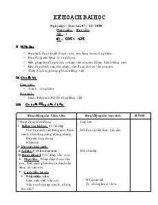 Giáo án Lớp 1 - Tuần 15