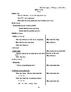 Giáo án Lớp 1 - Tuần 17