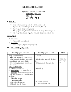 Giáo án Lớp 1 - Tuần 17