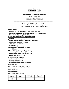 Giáo án Lớp 1 - Tuần 19