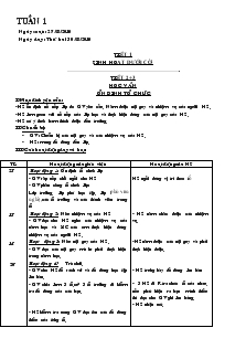 Giáo án Lớp 1 - Tuần 1