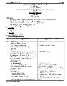 Giáo Án Lớp 1 - Tuần 21 - Nguyễn Bích Tiệp - Trường Tiểu Học Điền Hải B