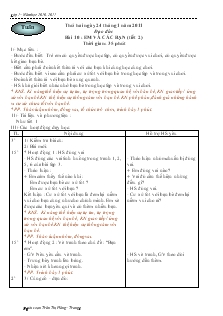 Giáo án Lớp 1 - Tuần 22 - Trần Thị Hằng – Trường Tiểu học Bình An 4