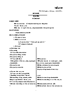 Giáo án Lớp 1 - Tuần 29