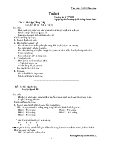 Giáo án Lớp 1 - Tuần 6 - Vũ Thị Kim Nga - Trường tiểu học Giao Tiến A