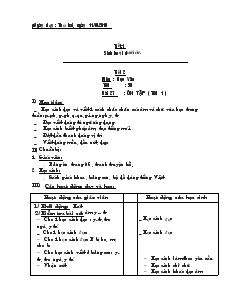 Giáo án Lớp 1 - Tuần 7