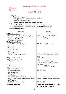 Giáo án Lớp 1 - Tuần 9