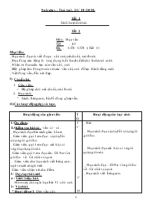 Giáo án Lớp 1 - Tuần 9