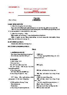 Giáo án Lớp 2 - Tuần 17