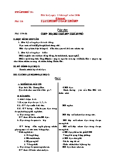 Giáo án Lớp 2 - Tuần 20