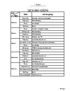 Giáo Án Lớp 2 - Tuần 2