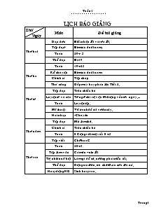 Giáo Án Lớp 2 - Tuần 4