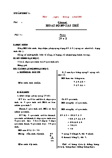 Giáo án Lớp 2 - Tuần 4