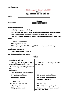 Giáo án Lớp 2 - Tuần 5