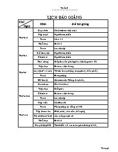 Giáo Án Lớp 2 - Tuần 8