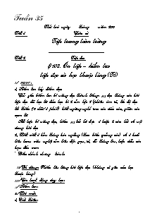 Giáo án Lớp 3 - Tuần 35