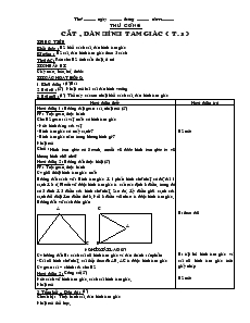 Giáo án Thủ công lớp 1 - Tiết 29: Cắt , dán hình tam giác (tiết 1 )