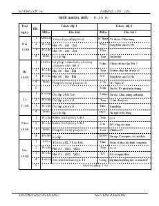 Giáo Án Lớp 1 + 2 - Tuần 10