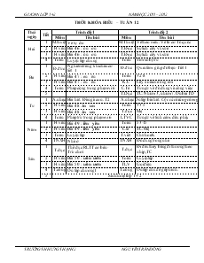 Giáo Án Lớp 1 + 2 - Tuần 12