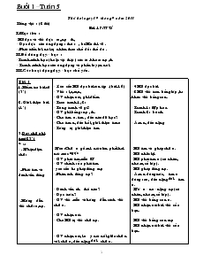 Giáo án Lớp 1 - Buổi 1 –Tuần 5