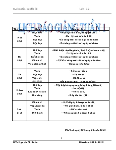 Giáo án Lớp 1 - Tuần 1 - Nguyễn Phi Tuấn - Trường tiểu học Ea Bá