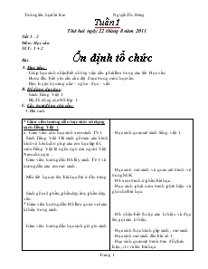 Giáo án Lớp 1 - Tuần 1 - Nguyễn Thu Hằng - Trường tiểu học Cái Keo