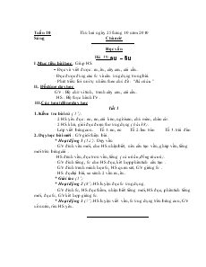 Giáo án Lớp 1 - Tuần 10