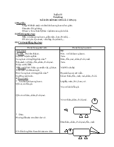 Giáo án Lớp 1 - Tuần 11