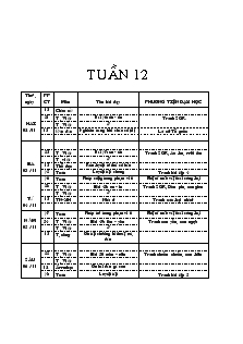 Giáo án Lớp 1 - Tuần 12