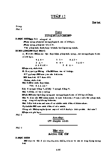 Giáo án Lớp 1 - Tuần 12