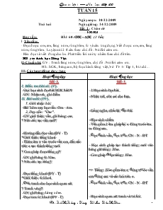 Giáo Án Lớp 1 - Tuần 15 - Hồ Thị Hồng - Trường Tiểu học Trần Thị Tâm