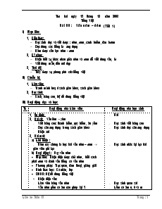 Giáo án Lớp 1 - Tuần 15 - Nguyễn Thị Ngọc Lan - Trường Tiểu Học Nguyễn Viết Xuân