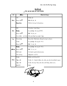 Giáo án Lớp 1 - Tuần 17 - Mai Thị Ngọc Sương