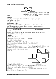 Giáo Án Lớp 1 - Tuần 2 - Lê Thị Thu Hà - Trường Tiểu Học Số 1 Hải Chánh