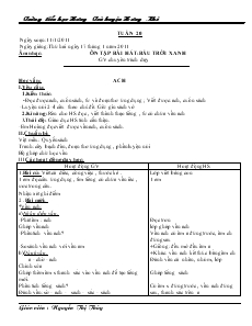 Giáo án Lớp 1 - Tuần 20 - Nguyễn Thị Thủy - Trường tiểu học Hương Trà huyện Hương Khê