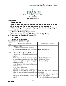 Giáo Án Lớp 1 - Tuần 21 - Nguyễn Thị Liên - Trường TH Lê Thị Hồng Gấm