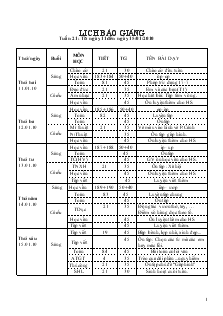 Giáo Án Lớp 1 - Tuần 21