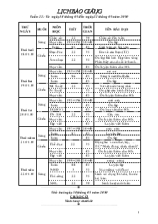 Giáo án Lớp 1 - Tuần 22