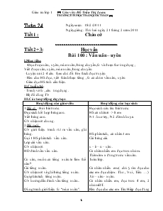 Giáo án Lớp 1 - Tuần 24 - Hồ Trần Thị Loan - Trường Tiểu Học Trần Quốc Toản