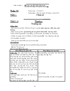 Giáo án Lớp 1 - Tuần 25 - Hồ Trần Thị Loan - Trường Tiểu Học Trần Quốc Toản