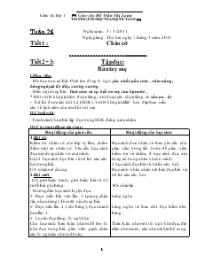 Giáo án Lớp 1 - Tuần 26 - Hồ Trần Thị Loan - Trường Tiểu Học Trần Quốc Toản