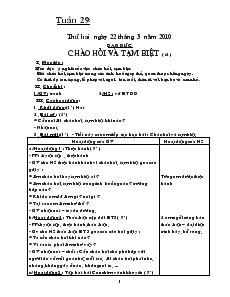 Giáo án Lớp 1 - Tuần 29